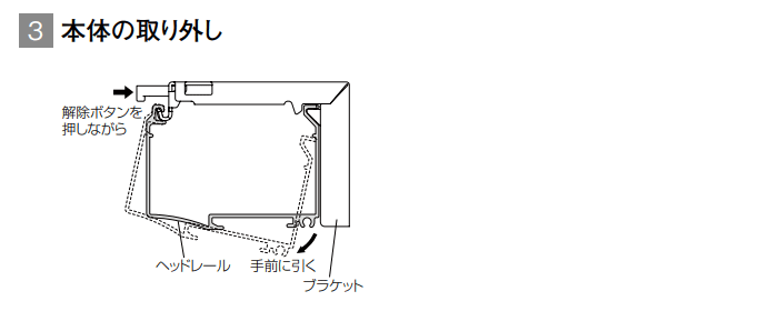 本体の取り外し