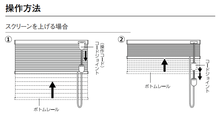 操作方法 スクリーン 上げる