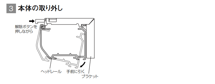 本体の取り外し